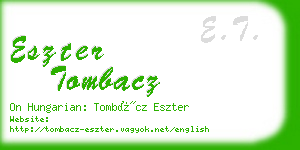 eszter tombacz business card